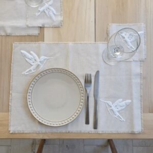 Individual y posavasos Colibries (Pack X2)